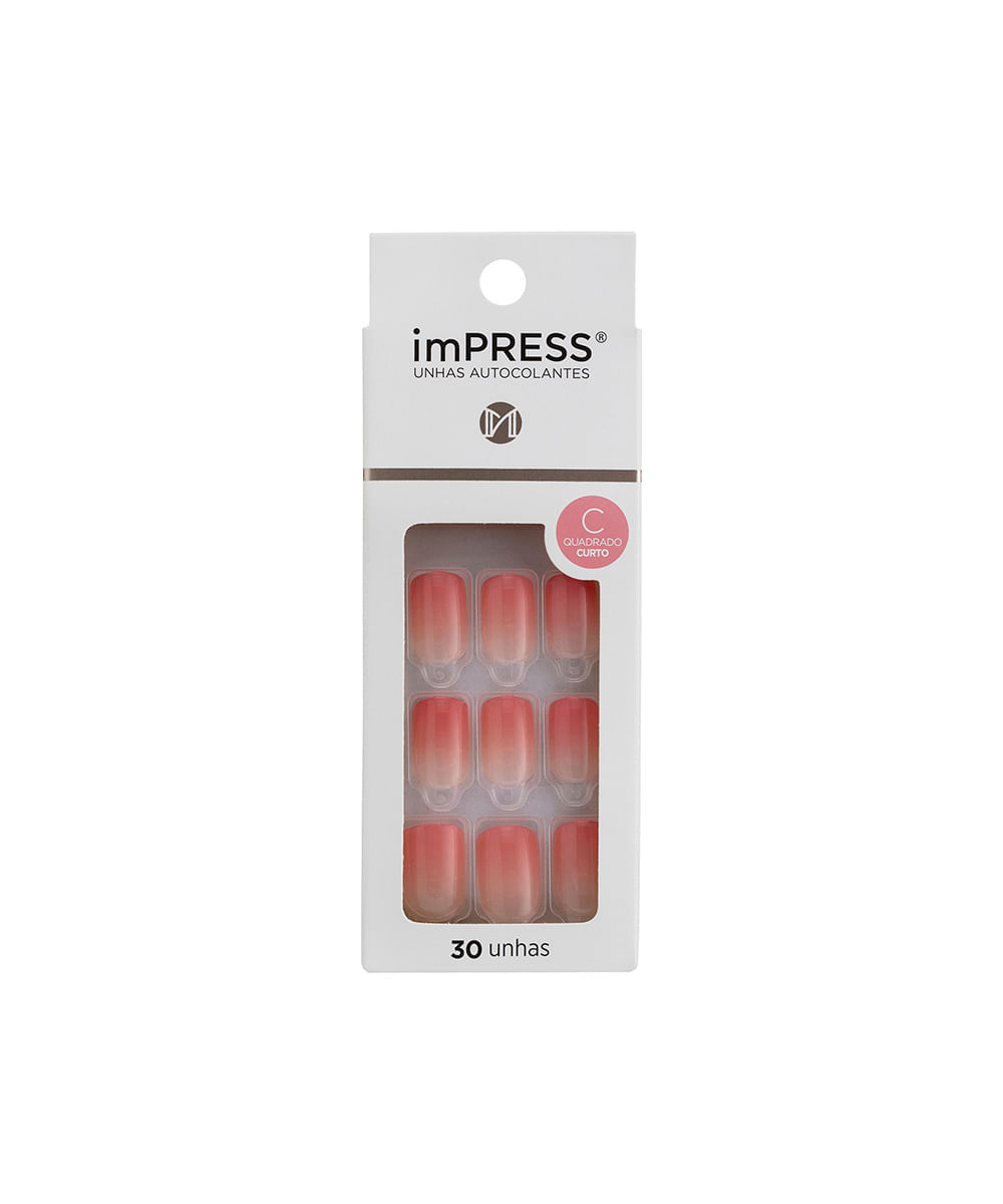 unhas postiças kiss new york impress nude sucessful rose rosa