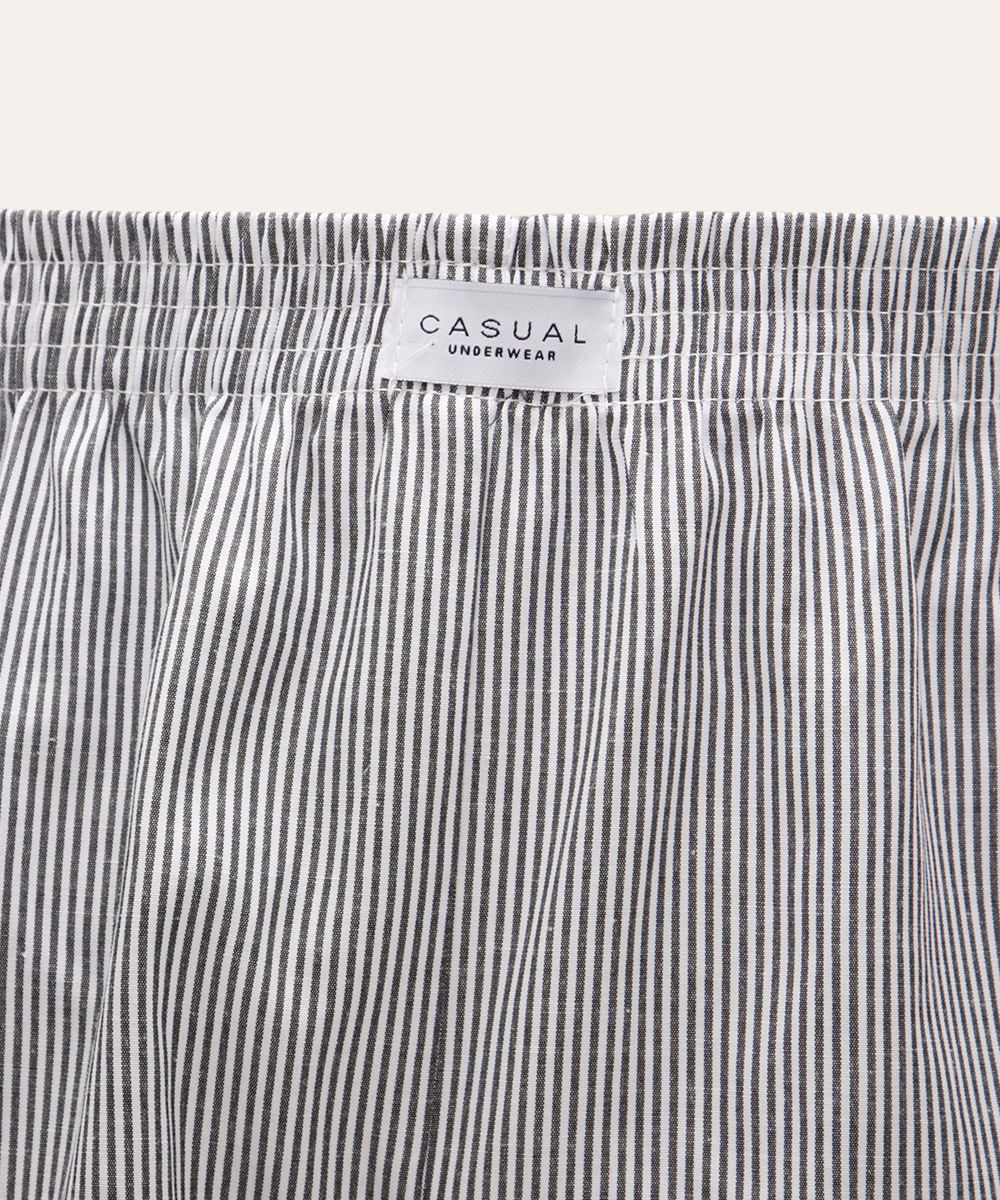 cueca samba canção listrada preta