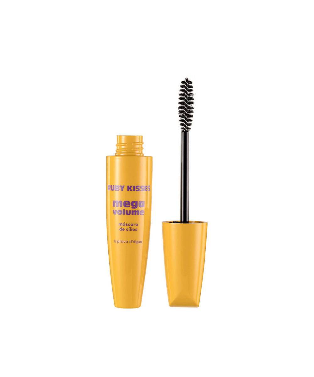 máscara de cílios ruby kisses à prova d'água mega volume preta