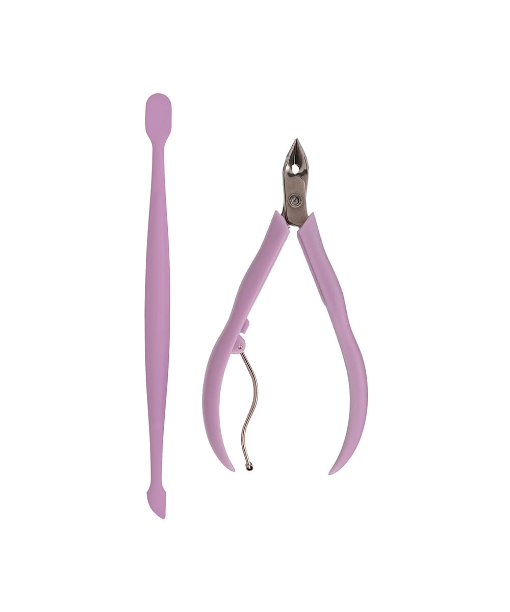 alicate de cutículas plástico proart roxo