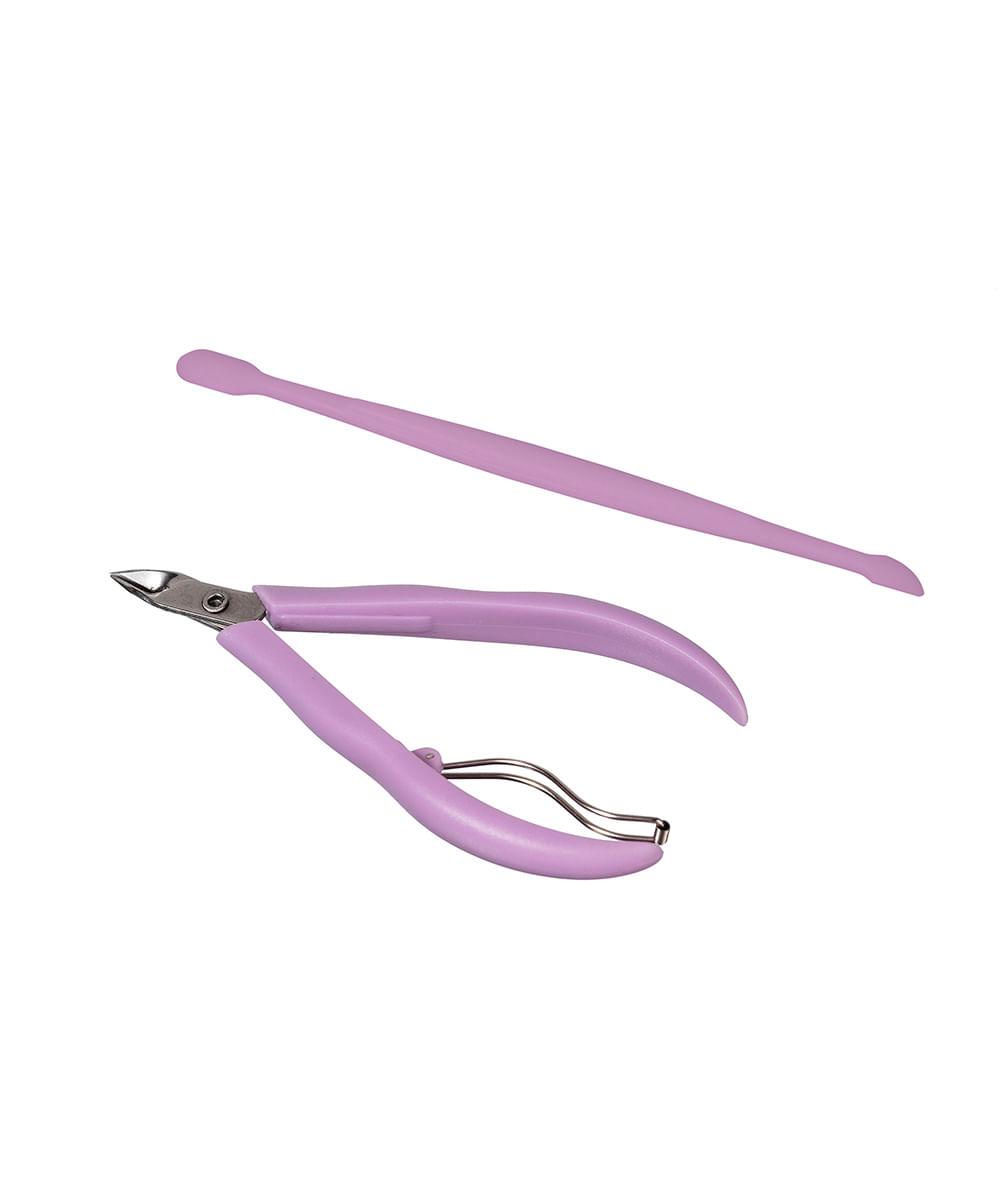 alicate de cutículas plástico proart roxo
