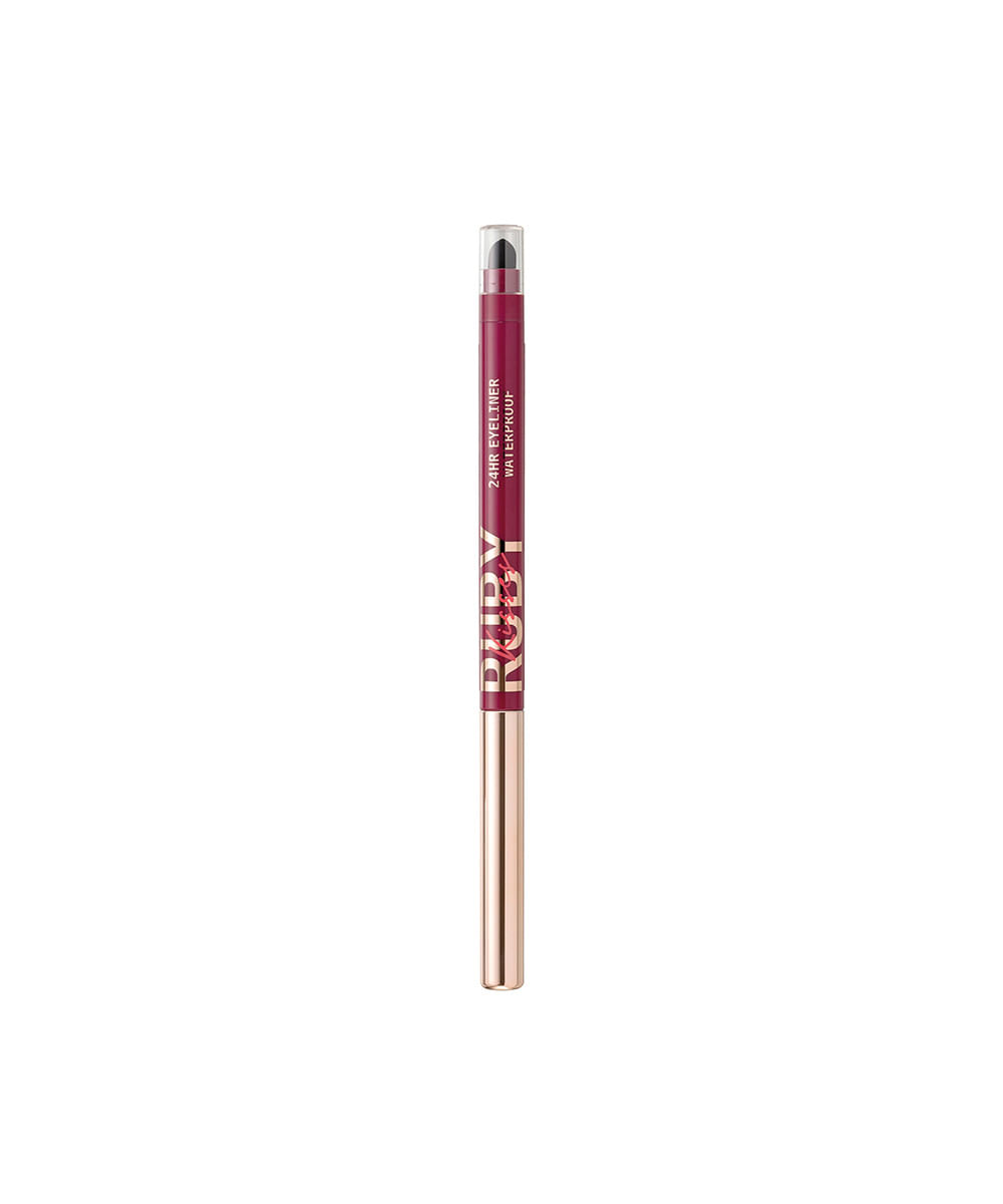 lápis retrátil ruby kisses em gel à prova d'água glittery burgundy vinho
