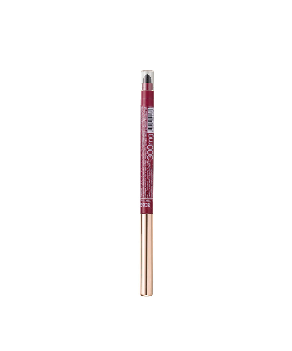 lápis retrátil ruby kisses em gel à prova d'água glittery burgundy vinho
