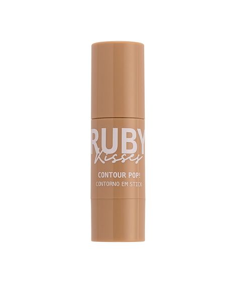 contour pop ruby kisses contorno em stick frappé pop marrom