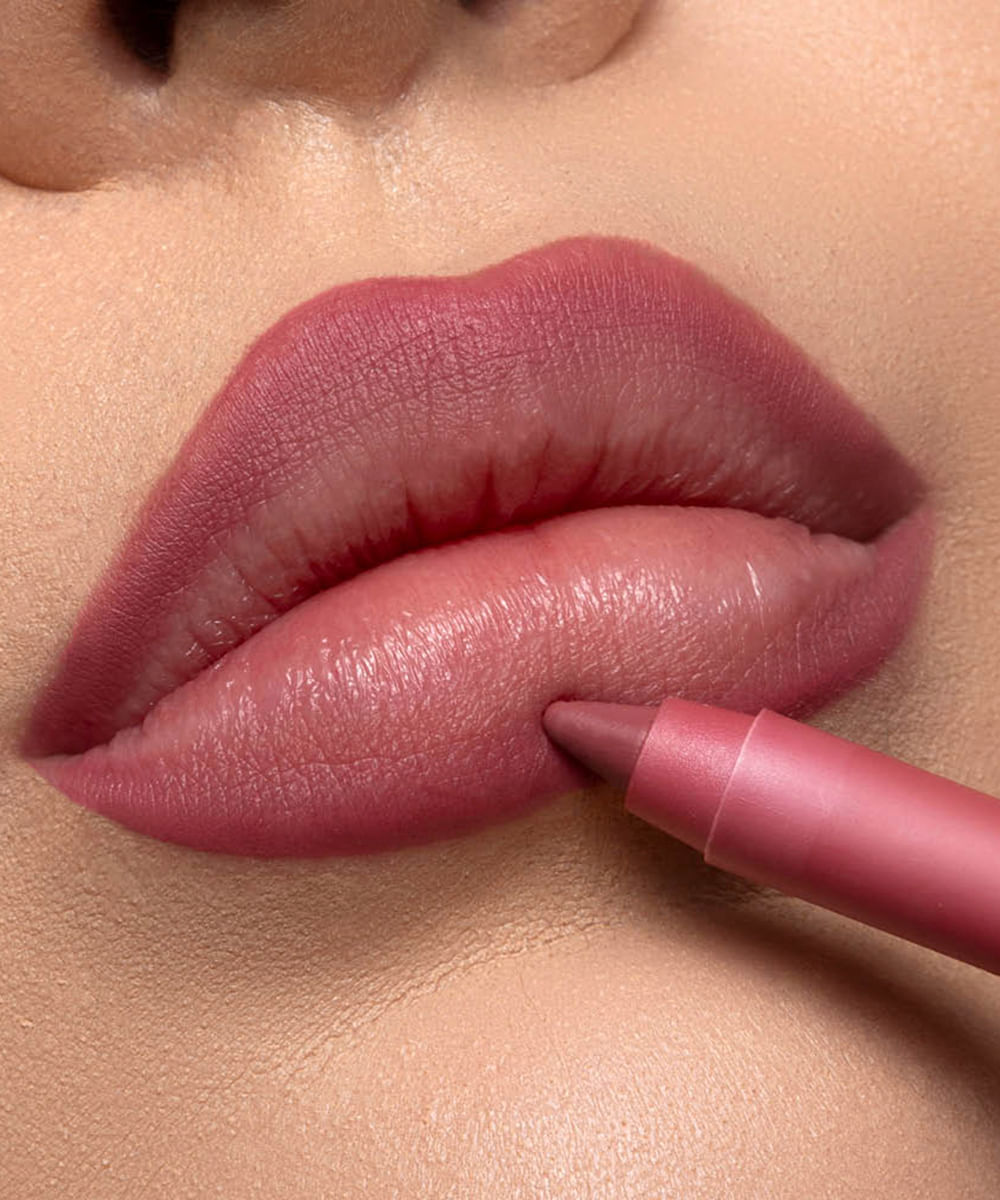 lápis apontável dailus para contorno labial rosé rosa