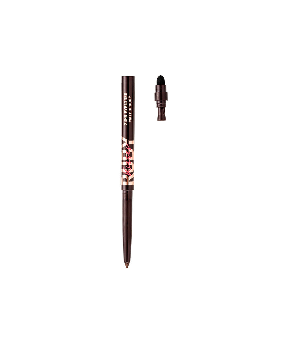 lápis retrátil ruby kisses em gel à prova d'água dark brown marrom