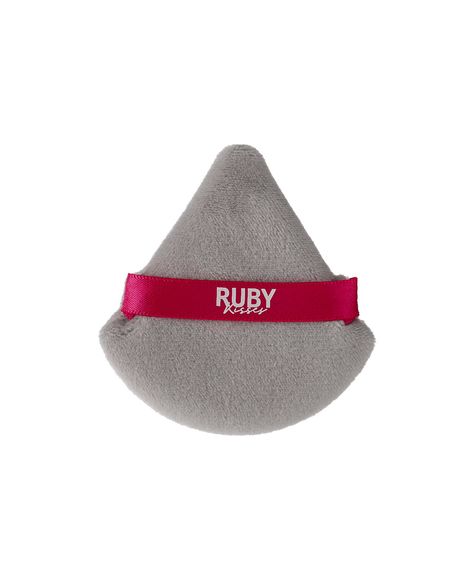 esponja puff ruby kisses para pó triangular rosa