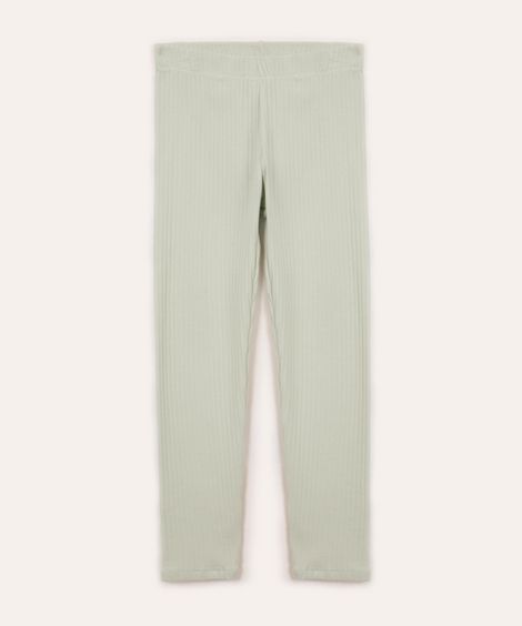 calça legging infantil canelada verde