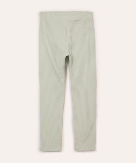 calça legging infantil canelada verde