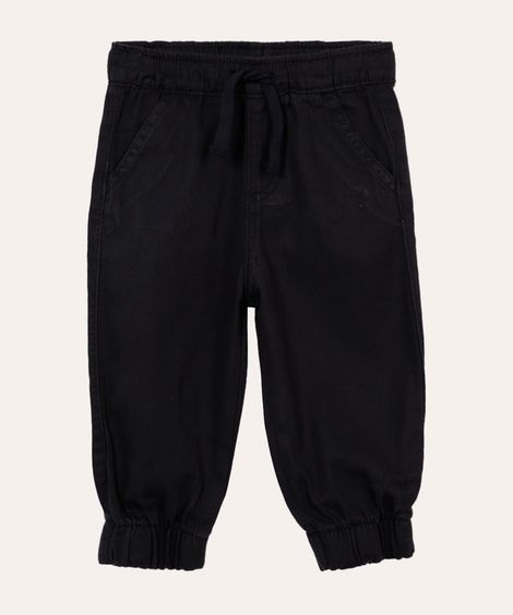 calça jogger de sarja infantil azul marinho