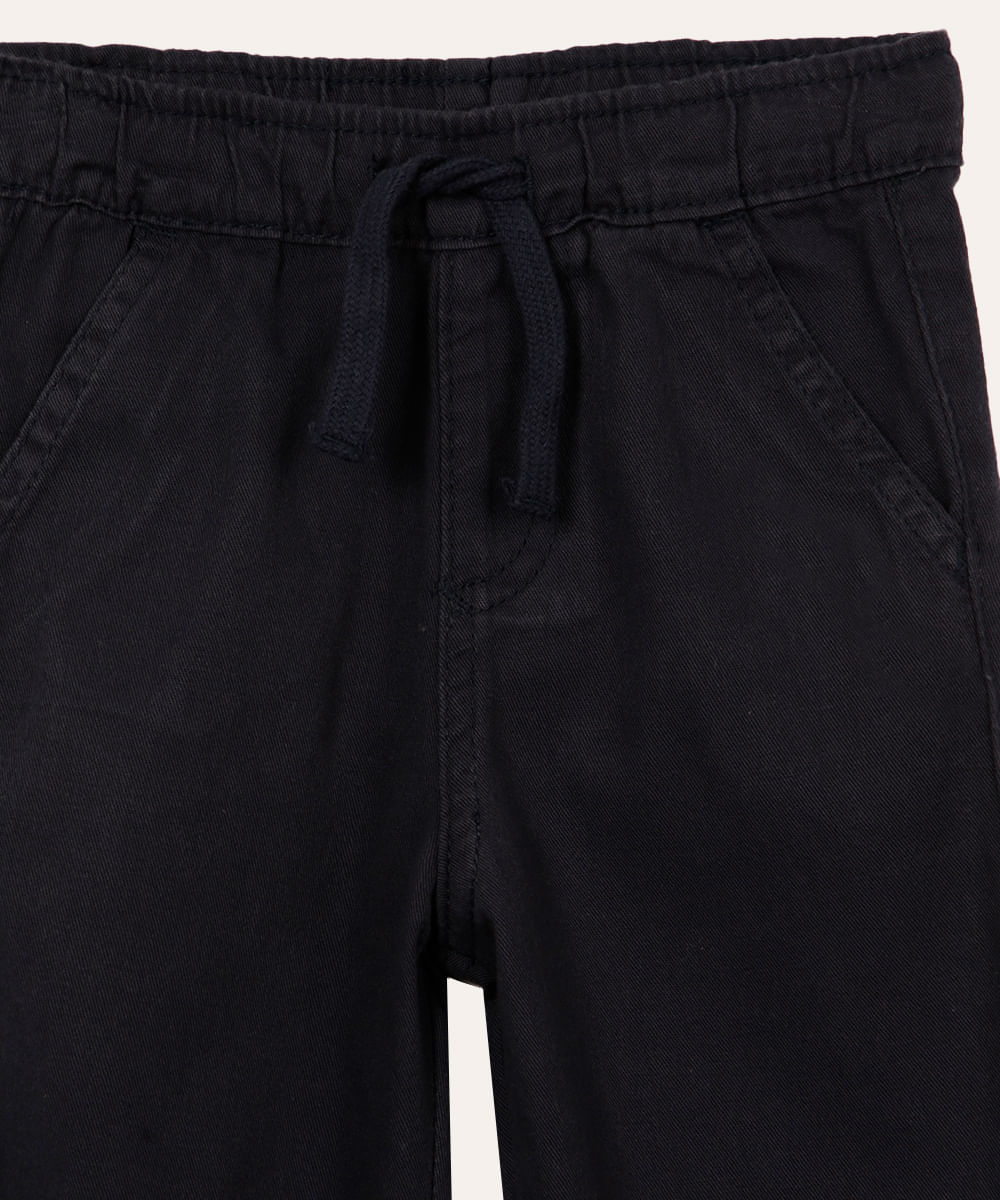 calça jogger de sarja infantil azul marinho