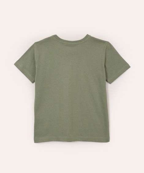 camiseta de algodão infantil nyc verde