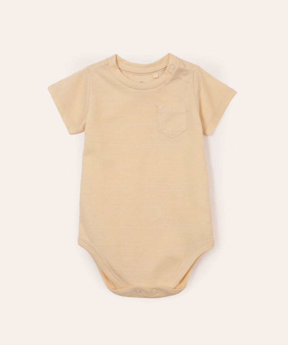 body de algodão infantil texturizado bege