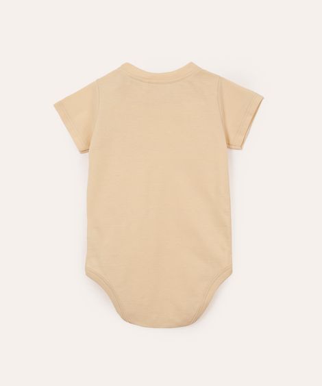 body de algodão infantil texturizado bege