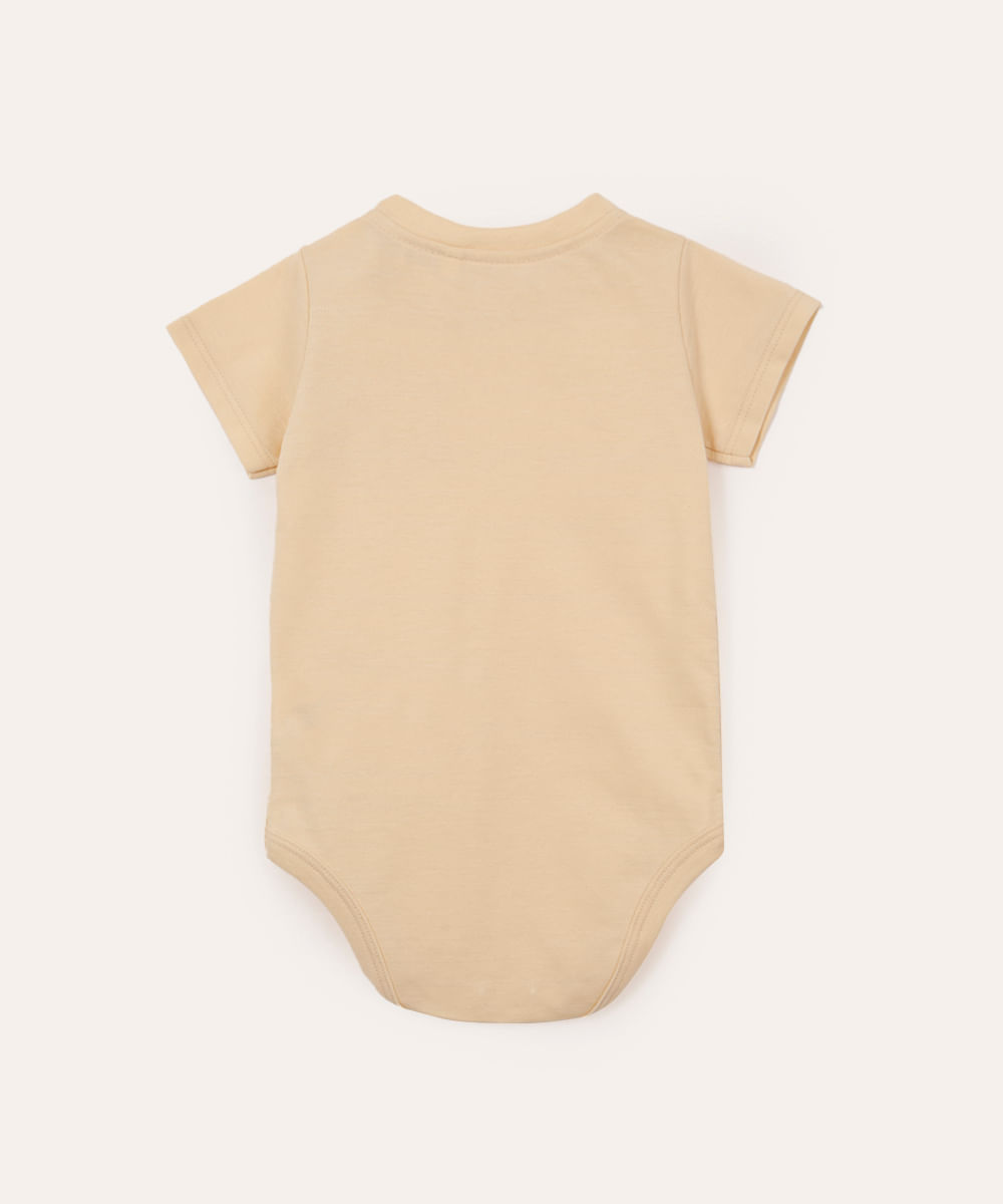 body de algodão infantil texturizado bege