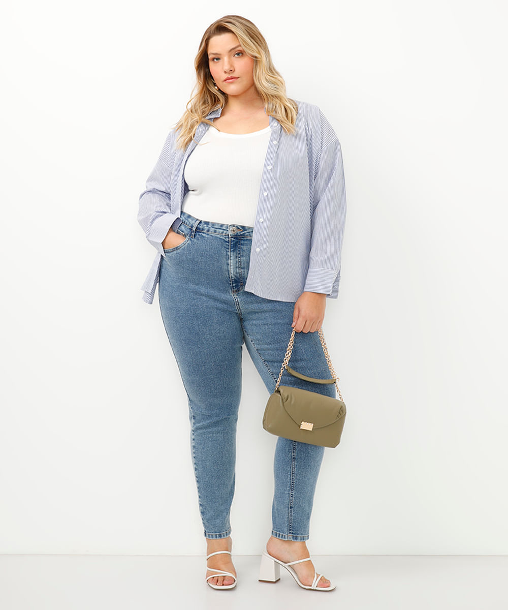 regata canela plus size decote redondo off white