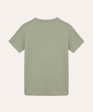 camiseta de algodão infantil texturizada verde