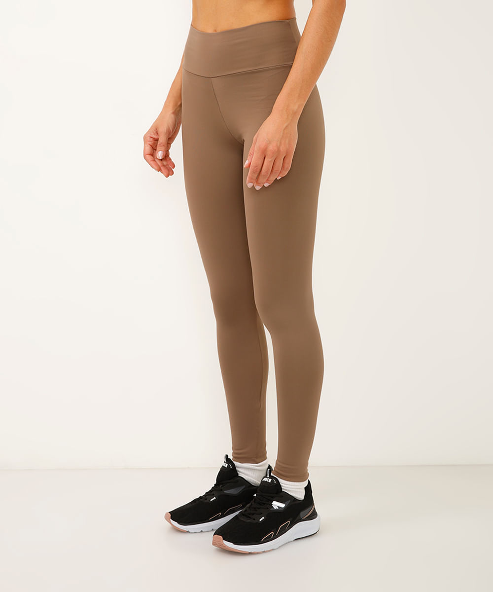 calça legging feminina esportiva marrom