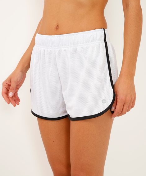 short running bicolor esportivo branco