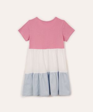 vestido de algodão infantil três marias colorido