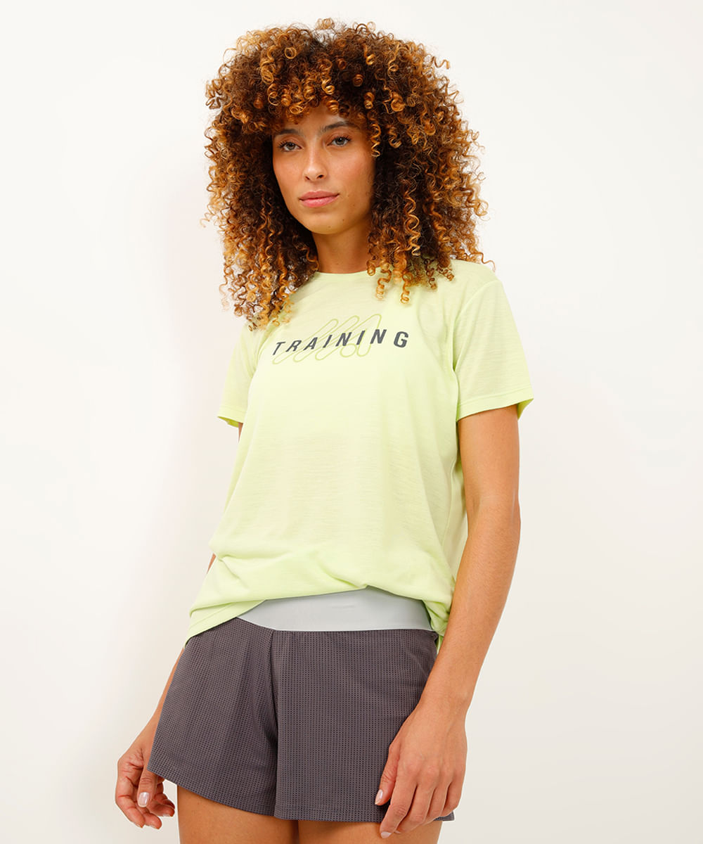 camiseta training manga curta esportiva ace verde