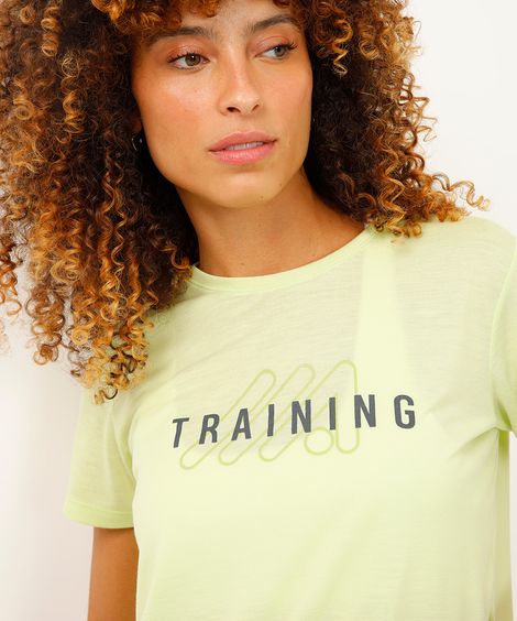 camiseta esportiva training manga curta verde
