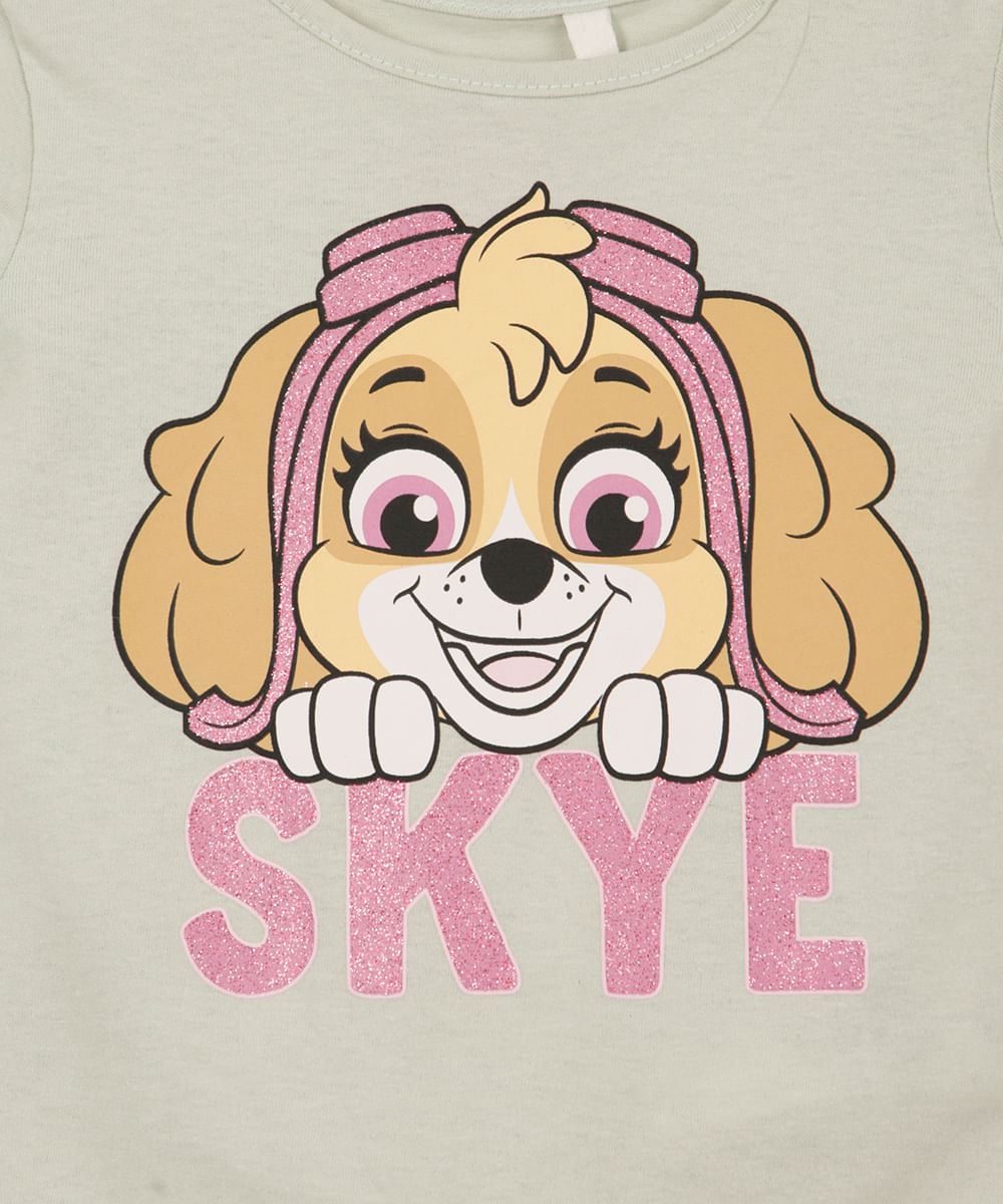 conjunto de algodão infantil patrulha canina verde