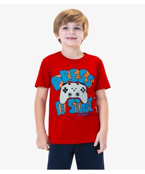 Camiseta Infantil Masculina Rovi Kids Vermelho