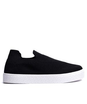 Tênis Feminino Moleca Tecido Knit Preto