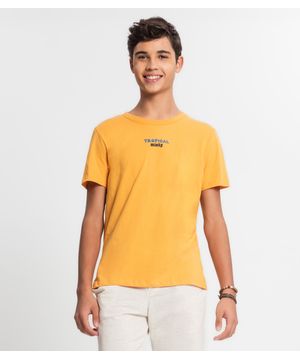 Camiseta Juvenil Masculina Minty Amarelo