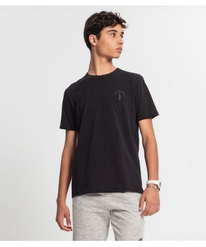 Camiseta Juvenil Masculina Minty Preto