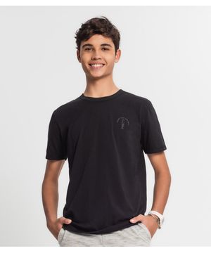 Camiseta Juvenil Masculina Minty Preto