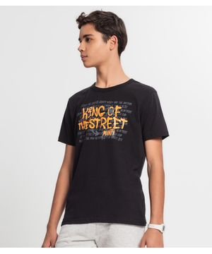 Camiseta Juvenil Masculina Minty Preto