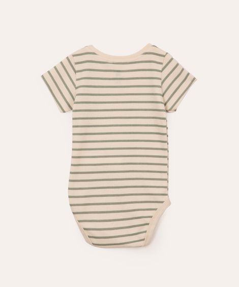 body de algodão infantil listrado verde