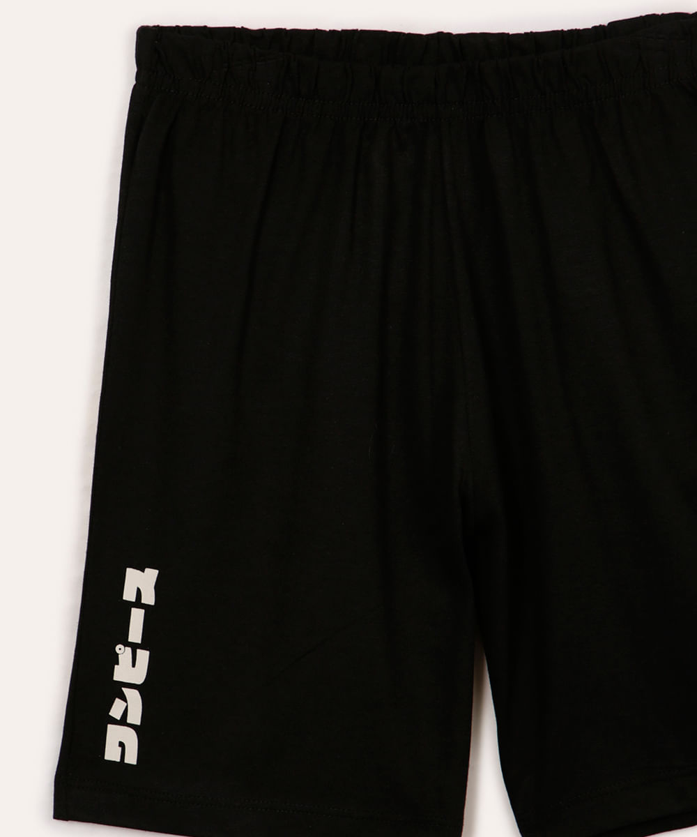 pijama juvenil curto de algodão one piece bege