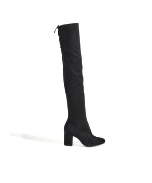 Bota Feminina Via Marte Cano Longo em Suede Preto