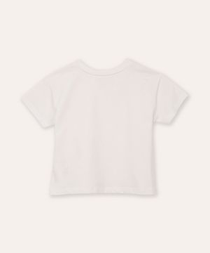 blusa de algodão infantil borboletas off white