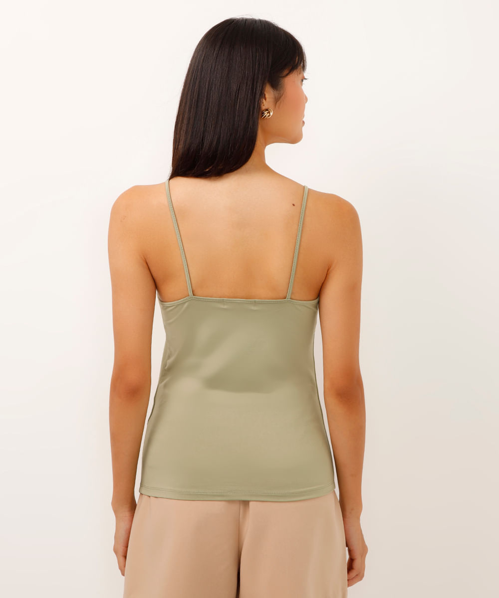 regata alça fina verde