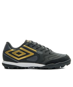 Chuteira Society Umbro Pro 5 Bump Club Preto/dourado