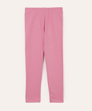 calça legging infantil básica rosa