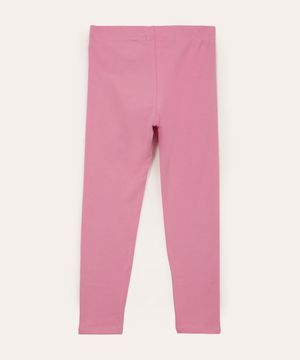 calça legging infantil básica rosa