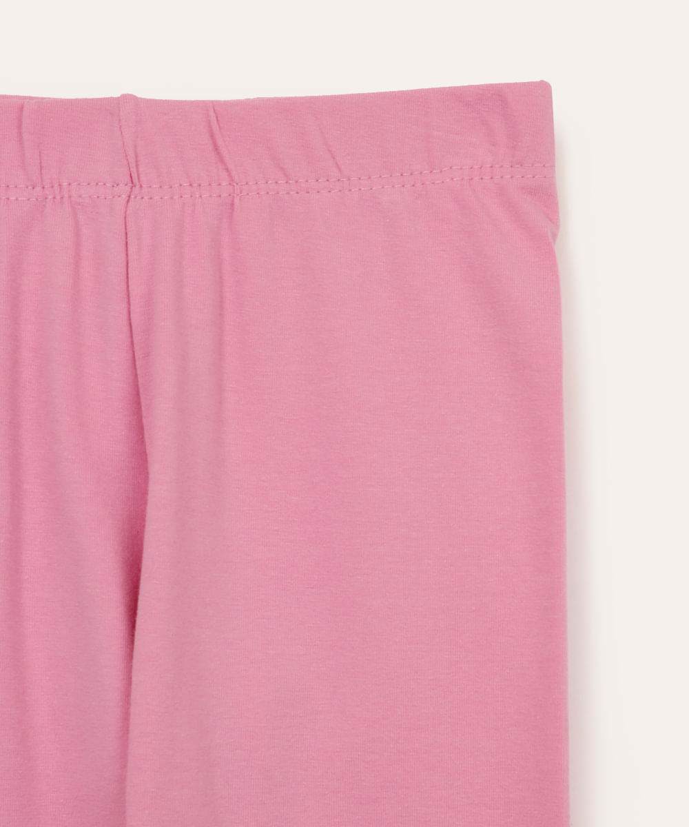 calça legging infantil básica rosa