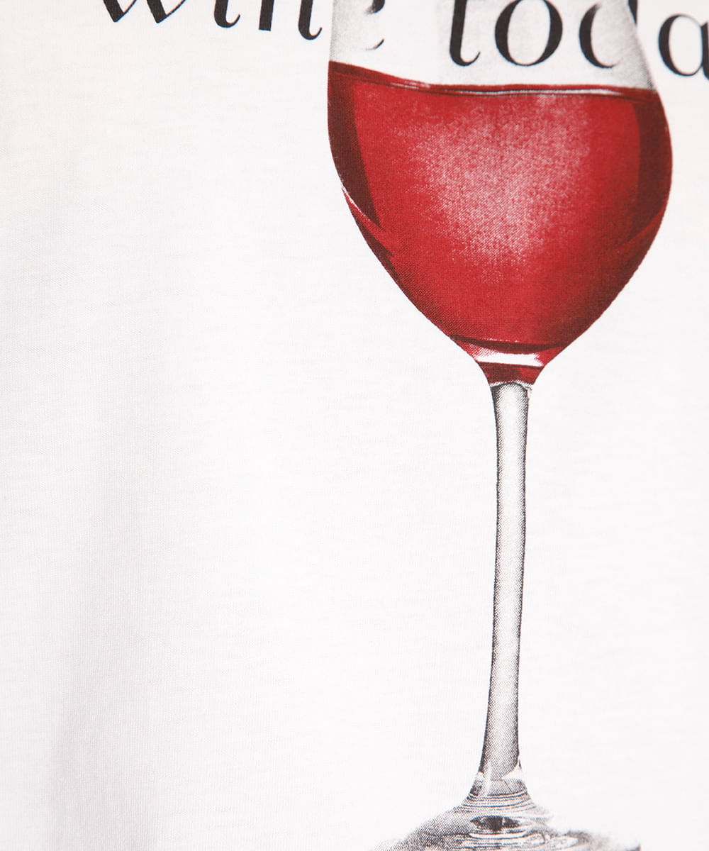 camiseta de algodão have you drank some wine today mindset off white