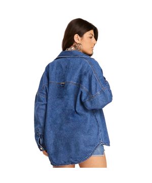 Camisão Jeans Feminino Max Denim Azul