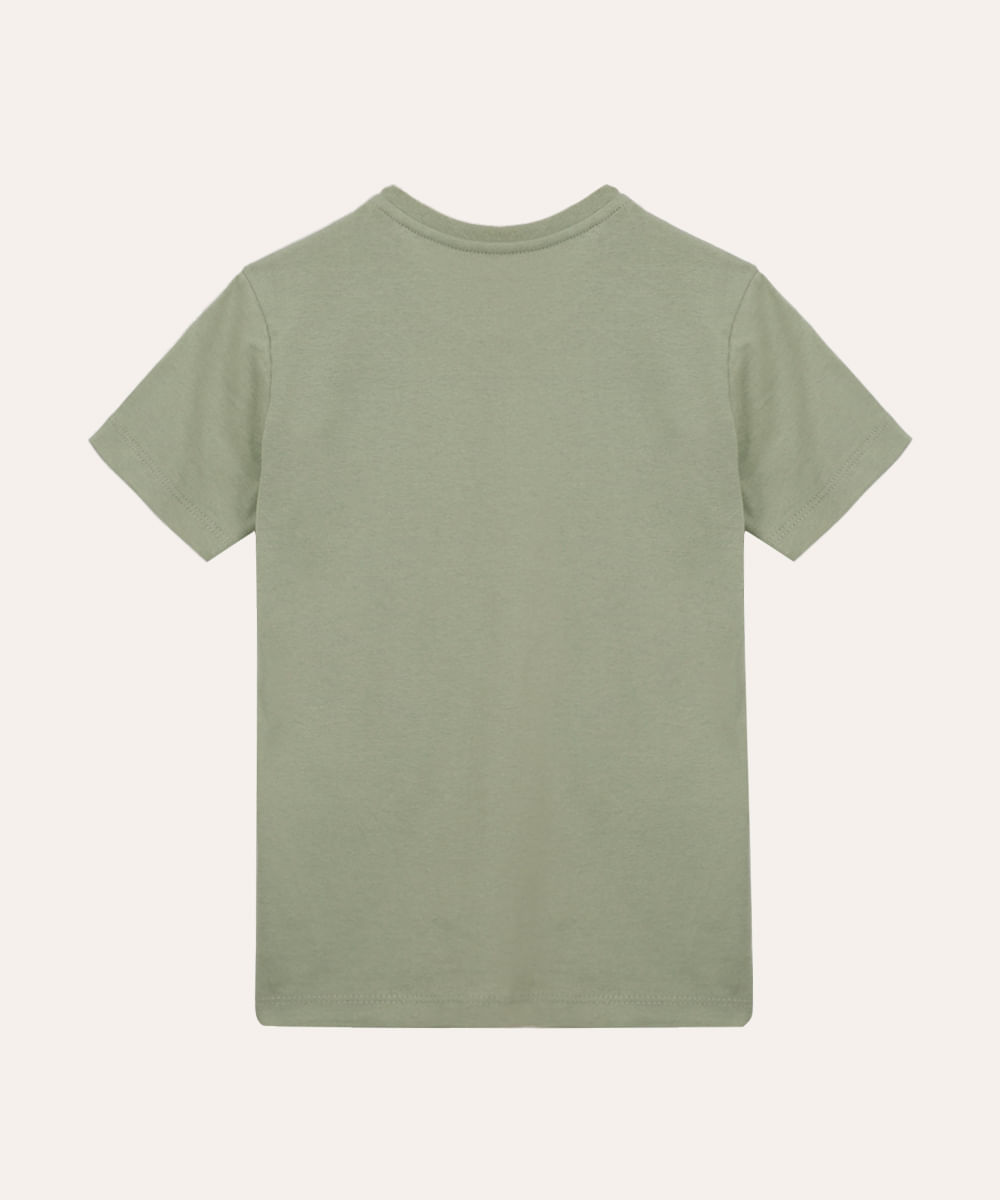camiseta de algodão infantil califórnia  verde