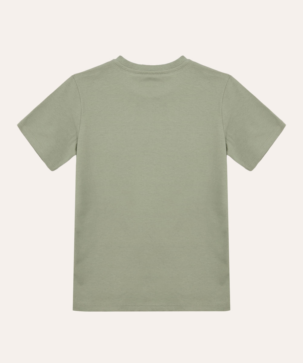 camiseta de algodão infantil minecraft verde