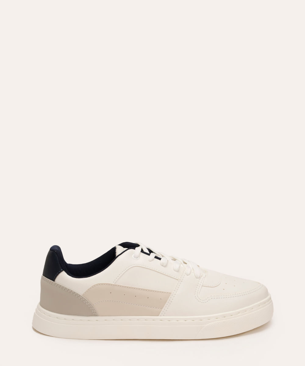 tênis casual com recortes oneself branco