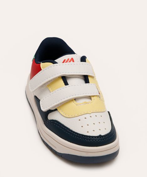 tênis infantil com velcro colorido