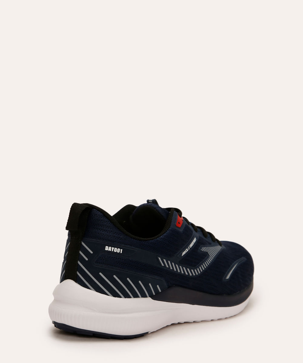 tênis com recortes esportivo ace azul marinho