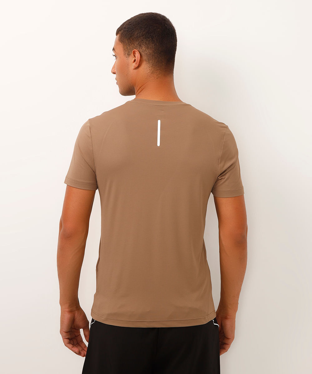 camiseta esportiva manga raglan bege